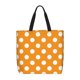 thumbnail image 1 of Easygdp Orange And White Polka Dot Bolsa Tote para Mujer, Bolso de Hombro para Trabajo, Playa, Viajes, Compras y Supermercado, 1 of 7