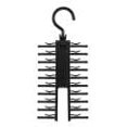 thumbnail image 1 of Belt Tie Rack Black Adjustable Tie Hanger 360 Degree Rotation Bow Tie Rack Hanger Belt Scarves Hook Hanger Organizer Non-Slip Clips Holder 11.4 * 5.1in, 1 of 8
