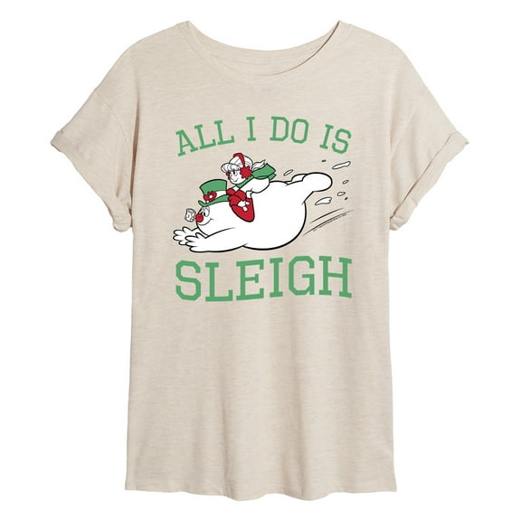 Frosty The Snowman - Christmas - All I Do Is Sleigh - Juniors Ideal Flowy Muscle T-Shirt