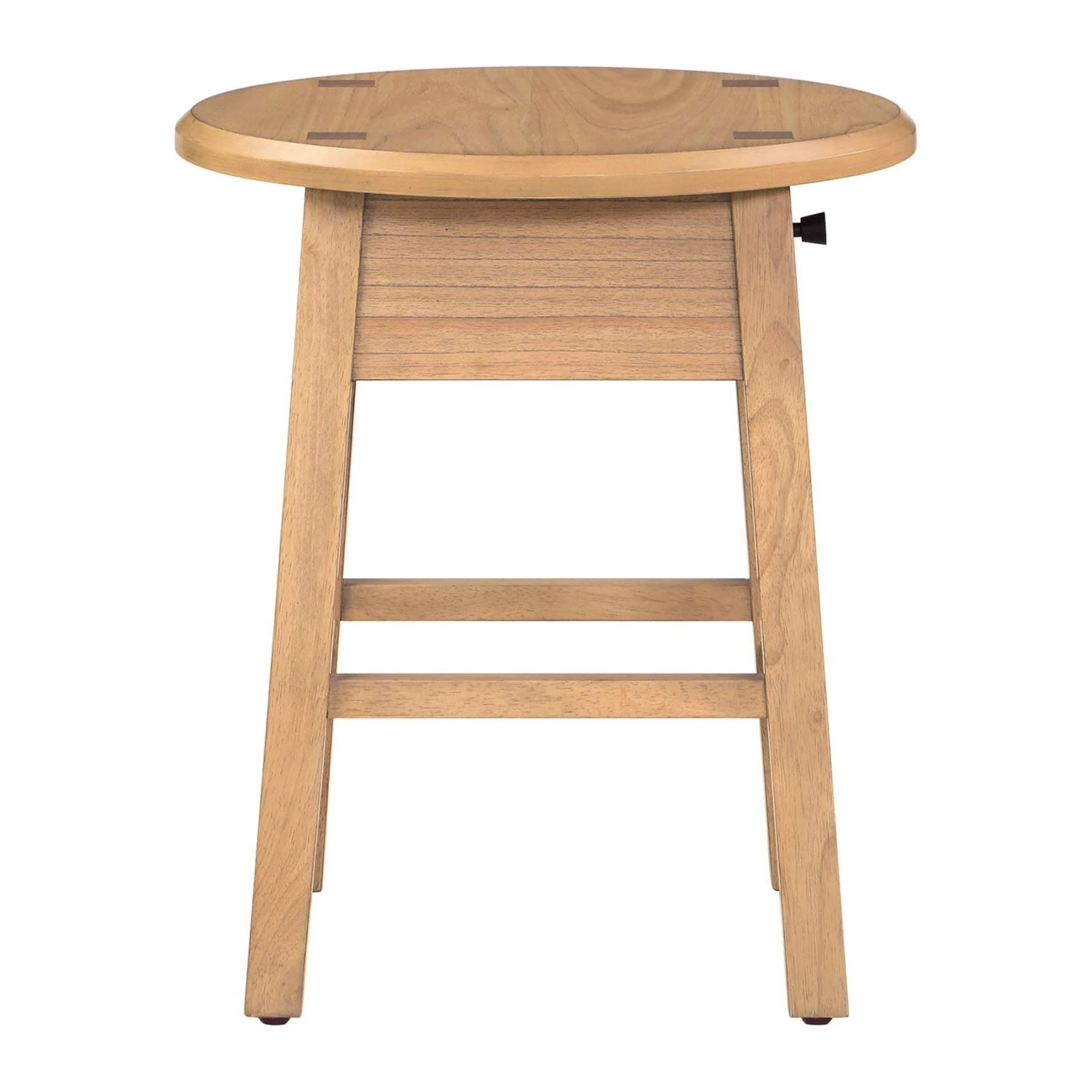 Leumius End Table Farmhouse Small Side Table with Drawer,Corner Table Drink Table for Living Room,Natural