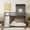 Antique Gray, variant on Wooden Twin Over Full Bunk Bed, Loft Bed with Playhouse, Farmhouse, Ladder, Slide and Guardrails, Antique Gray
