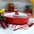 thumbnail image 5 of Crockpot Appleton 2qt Oval Stoneware Casserole Dish in Red with Lid, 5 of 5