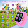 thumbnail image 2 of SHANNA Kids Smart Watch for Boys Girls Aged 4-12,  1.83'' HD Touch Screen with 30 Games and 140 Learning Cards, Music Player Camera Pedometer Story Telling, Purple, 2 of 10