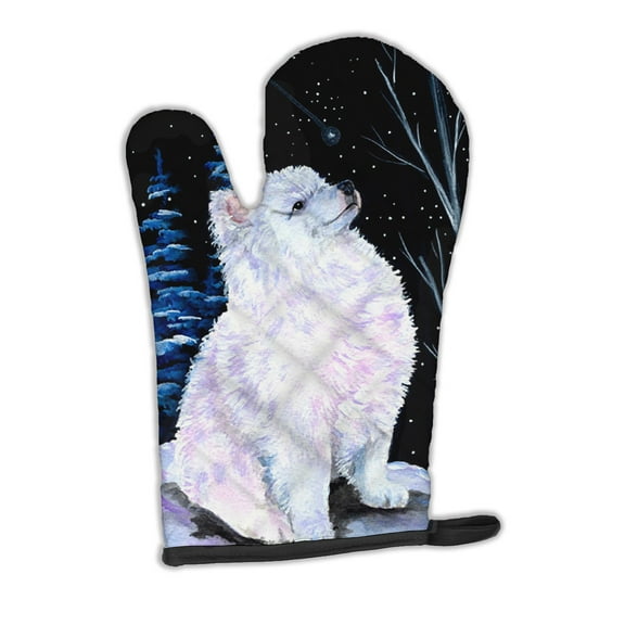 Starry Night American Eskimo Oven Mitt