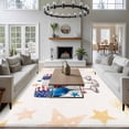thumbnail image 4 of Independence Day Wine Washable Living Room Rugs 6'x9', American Flag Red Blue Star Yellow Firework Low Pile Throw Large Area Rug Non-Slip Sturdy Edge Binding Carpet for Dining Room Kitchen Office, 4 of 9