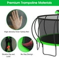 thumbnail image 3 of Jump Into Fun Trampoline 16FT, 1500LBS Trampoline for Kids and Adults with Enclosure, Basketball Hoop, Wind Stakes, LED light, Sprinkler and Socks, Outdoor Galvanized Full Spray Round Trampoline, 3 of 7