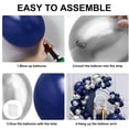 thumbnail image 3 of Kit de guirnaldas con forma de arco con forma de globo YMSZ, azul y plateado, 134 unidades, para fiestas, 3 of 7