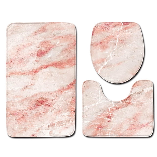 3pcs Non-Slip Bath Mat Bathroom Kitchen Carpet Doormats Decor