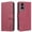 Red, variant on Case For Samsung Galaxy A57 5G【RFID Blocking】with Multi-Card Holder Bills Slot, Calfskin-Texture Vegan Leather Magnetic Wallet Case,Black,For Galaxy A57 5G