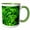 Green/White, variant on 3drose, Bracken Fern Flora Covered in Raindrops - Na01 Gpr0000 - Greg Probst, 11oz Two-tone Yellow Mug