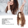 thumbnail image 3 of Peluca de Onda Marrón Clara, transpirable Cabello Marrón Esponjoso Cabello Ajustable Para Uso de la Fiesta, 3 of 7