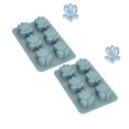 thumbnail image 2 of 2 Pack Tulip Ice Cube Tray 1.5 Inch Flower Silicone Ice Cube Tray with Covers, Easy Release Large Ice Cube for Drinks Bourbon & Homemade Juice, 2 of 5