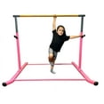 thumbnail image 6 of Iron Bar Gymnastics Bar Height Adjustable Kip Bar 3 FT - 5 FT Ages 3-14 Beginner and Advanced Kids Gymnastic Training Equipment (Pink), 6 of 8