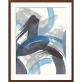thumbnail image 2 of Art.com Blue Brushy Abstract II Art Print by Danhui Nai, Brown Frame Wall Art, 23" x 29", 2 of 5