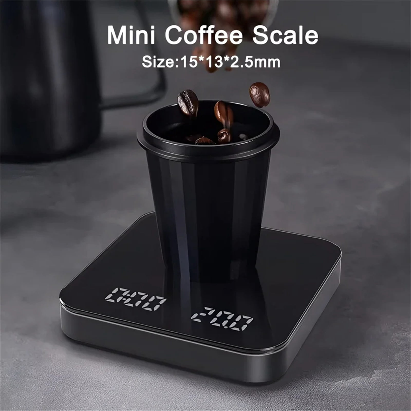 Digital Coffee Scale with Timer LED Screen Espresso USB 3kg Max.Weighing 0.1g High Precision Measures in Oz/ml/g Kitchen Scale