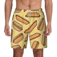 thumbnail image 2 of Goofa Hot Dogs Printed Men's Swim Trunks Board Shorts Quick Dry Mens Swimming Trunks with Compression Liner,Breathable Fit Hawaii Beach Shorts-Small, 2 of 9