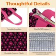 thumbnail image 4 of Pioneer Flower Floral Print Pattern Insulated Lunch Bag for Women & Adults,Large Portable Soft Cooler Lunch Bag,Thermal Food Storage Tote with Pearl Cotton,8.66L,8.75x5.75x9.5 Inch, 4 of 6
