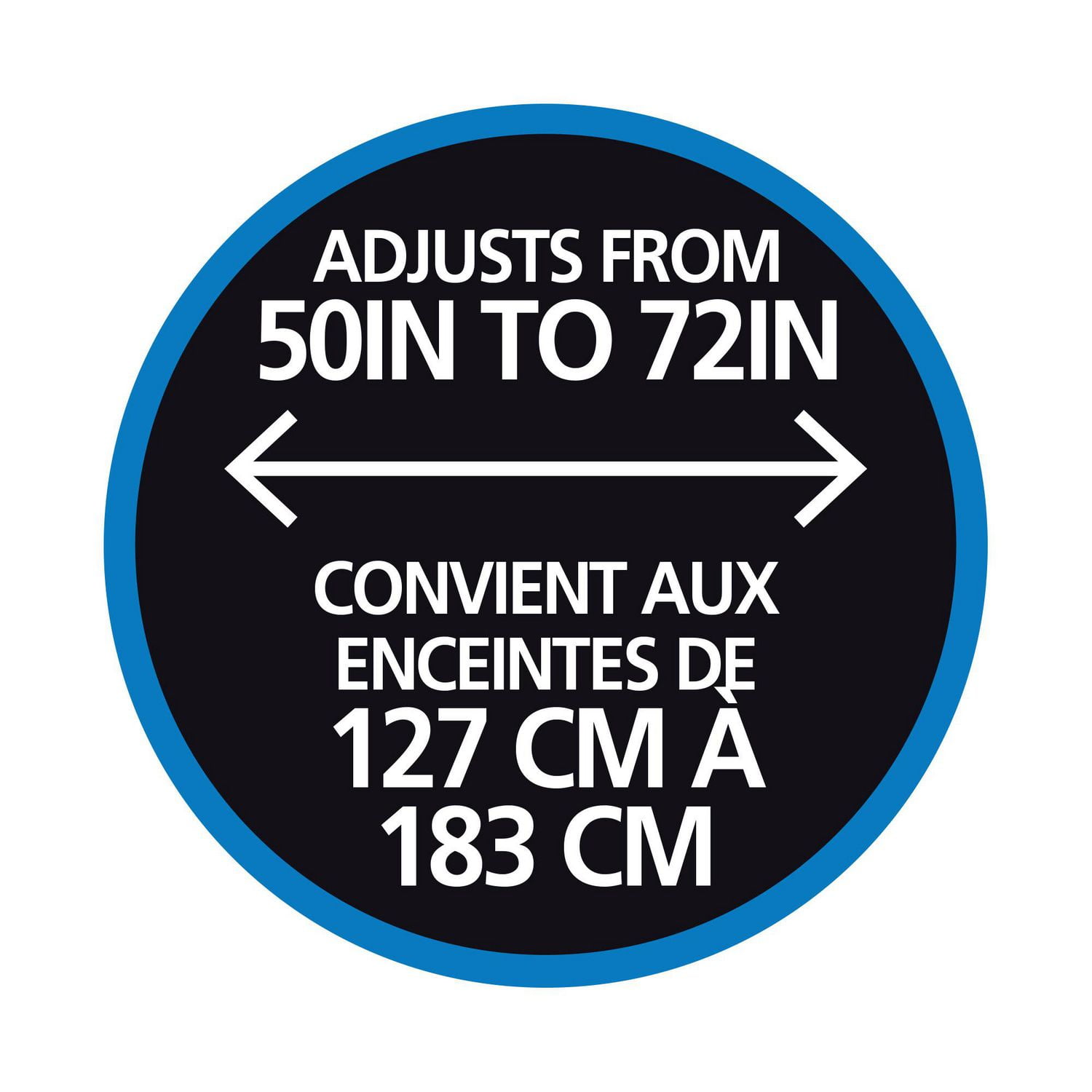 Mainstays Smart Rods Permanent-Mount Curved Shower Rod, 48" to 72", Brushed Nickel