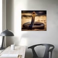 thumbnail image 3 of JEUXUS Wall Art Cobra Snake Canvas prints Photography Poster Printing Living room Bedroom Pictures Wall Decoration  16x12in, 3 of 4
