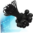 thumbnail image 2 of 12pcs Plastic Tarp Black Tarp Camping Tent Tie Down Straps Tarp Elastic String Gazebo Tarp Tie Down Cords Ball Bungee Cords Tie Down Ball Bungee Tie Down Elastic Cord Elastic Rope, 2 of 5