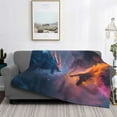 thumbnail image 2 of Yiaed Watercolor Sky Dragon Print Blanket Throw Blanket Soft Cozy Flannel Blanket for Home Bed Sofa Couch Chair-50"x40", 2 of 6