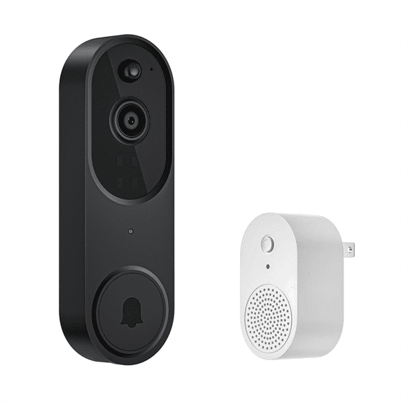US PLUG,1080p Wireless Video Doorbell Camera,Chime Ringer with ,2-Way Audio,2.4G WiFi,Night Vision