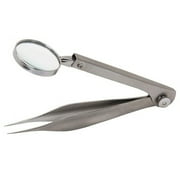 Handheld Repairing Portable Magnifying Glass With Tweezer