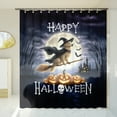 thumbnail image 3 of Happy Halloween Golden Retriever Witch Pumpkins Bats Shower Curtain Goldens Dog Lover Gifts Idea Waterproof Bathroom Bathtub Curtain - 13012, 3 of 5