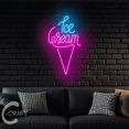 thumbnail image 2 of C-CRAFT Ice Cream Neon Sign Led Light Up 33 inch for Ice Cream Dessert Shop Wall Art Decor, 2 of 5