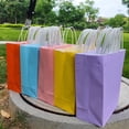 thumbnail image 4 of Colorful Paper Gift Bags with Handles, Medium Size, 8.3x10.6x4.3 Inches, 50 Pack, 5 Colors, Recyclable Kraft Paper for Gift Wrapping and Carrying, 4 of 9
