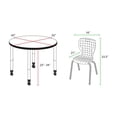 thumbnail image 4 of Regency Kee 42 in. Round Mobile Adjustable Classroom Table- Neo Walnut Top, Black Base & 4 Andy 18 in. Black Stack Chairs, 4 of 8