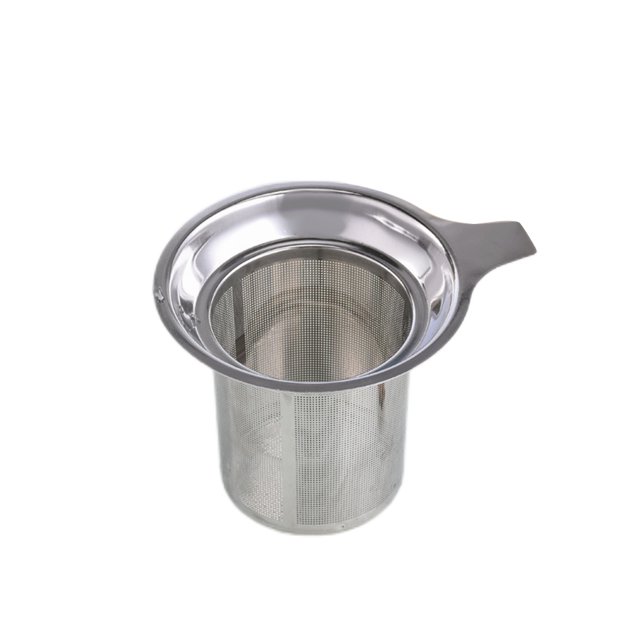Moyic Infusor de té, tetera, embudo, borde redondo, malla de hoja de un solo alambre, filtro suelto de acero inoxidable, accesorios de cocina, Clip de Teteras 88mmx75mm Moyic JJ2506-00