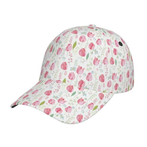 Fotbe Tulips Flowers Gorro Clásico de Béisbol, Gorra Ajustable con Broche Snapback, Gorro de Exterior de Algodón Suave