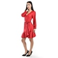 thumbnail image 2 of Vestido de satin envolvente Roman Fashion 4351 Rojo G, 2 of 5