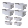 thumbnail image 1 of DOLITY 8 Pieces Cosmetics Case Organizer Makeup Vanity Holder Table Organizers Desk for grey, 1 of 9