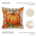 thumbnail image 4 of Pumpkin leaves checkeredLinen toss pillowcase decoration pillowcase gifting preferred 24x24 inch cushion cover 4 sets sofa pillowcase sofa bedroom living room car, 4 of 8