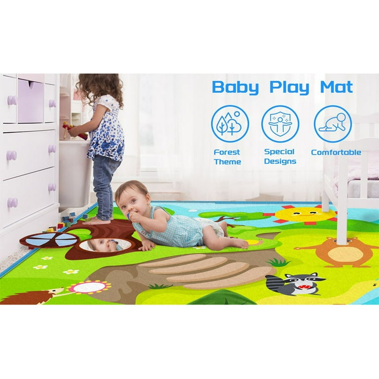 Play Mat | SET of 2 Baby MAT'S | Soft Cotton baby mat | Play mat for babies | Sensory Baby Mat | Activity offers Mat | Gift for baby | Nap Mat