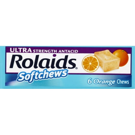 (4 pack) (4 Pack) Rolaids Antacid Softchews Orange 6 ct.