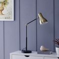 thumbnail image 2 of Southern Enterprises Colerman Adjustable Desk Lamp in Brushed Brass and Black, 2 of 3