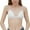 White, variant on Bralette For Women Girls Teens Low Support Triangle V Neck Bra Front Button Slim Strap Training Bra Padded Wire