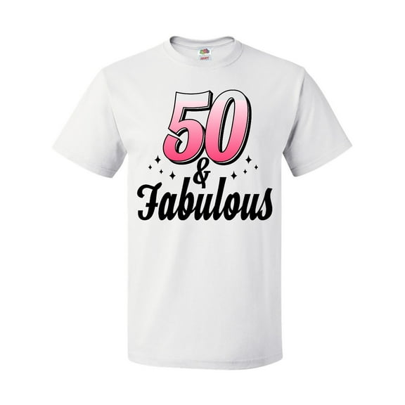 Inktastic 50 and Fabulous with Sparkles T-Shirt