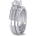 thumbnail image 3 of Everly Women's Created Sapphire and Diamond 10k White Gold Bridal Set, 3 of 7