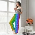 thumbnail image 4 of Uemuo Glitter Rainbow Pattern Women's Wide Leg Palazzo Lounge Pants with Pockets Light Weight Loose Comfy Casual Pajama Pants-X-Large, 4 of 9