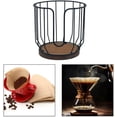 thumbnail image 3 of Yazoeia Coffee Filter Holder Basket Container, Coffee Filter Storage Rack Coffee Pod Holder for Travel, Countertop, Kitchen Decor Large, black CJC912-28520, 3 of 7