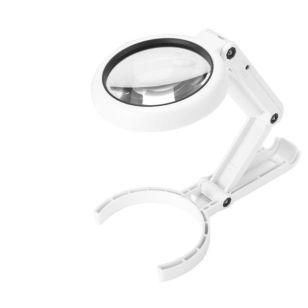 Folding Magnifying Glass 8 LED Illuminated Lighted Magnifier with High