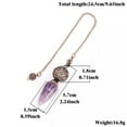thumbnail image 3 of QQTDFG Cone Shape Reiki Pendulum Pendant Home Decoration-Silver-Rose Quartz, 3 of 9