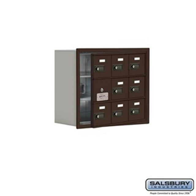 SalsburyIndustries 19138-09ZRC Cell Phone Storage Locker With Front Access Panel - 3 Door High Unit, Bronze