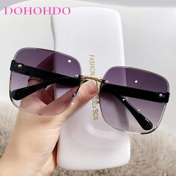 DOHOHDO-Gafas De Sol Retro sin montura para Mujer, lentes De lujo De gran tamaño, cuadradas, UV400, 2023 Fivean unisex