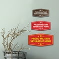 thumbnail image 3 of Signs ByLITA Fancy Proud Military Veteran at Home Easy Installation | Honor Veterans with Military Signs | US Pride | Businesses and Homes Sign (Brushed Silver) - Large, 3 of 8