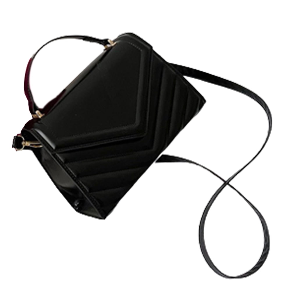 Women's Modern Top-Handle Crossbody Leather Shoulder Strap Brown/Golden/Smog Rose/Green Satchel Bag